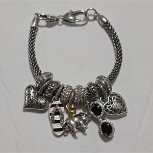 Brighton Arkansas‎ Razorbacks Heart Sunglasses Sandal Charm Bracelet